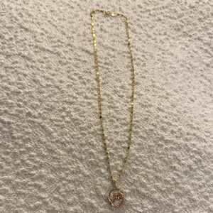 Elegant 18K Gold Plated Necklace featuring a delicate wire-wrapped